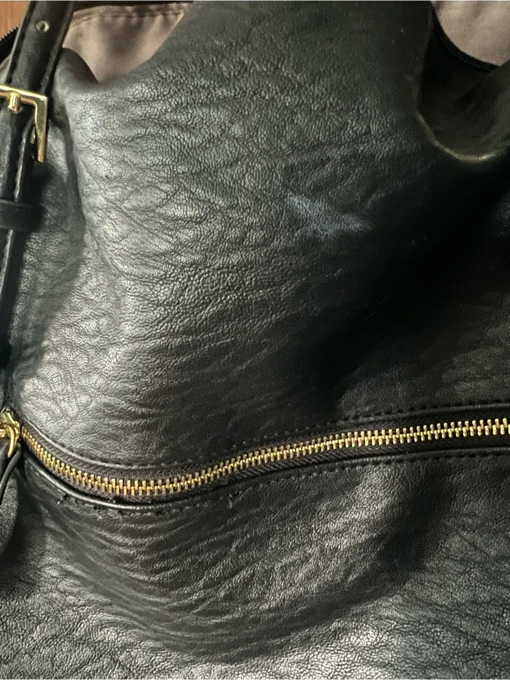Faux leather laptop bag